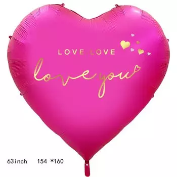 Воздушные шары из фольги "BTRUDI", сердце, розовый золото, 32/60 дюймов