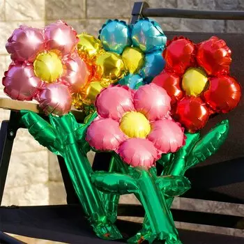 Воздушные шары из фольги Popdropparty с цветами