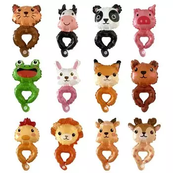 Воздушные шары на запястье с мультяшными животными CHLEZI 12 шт.