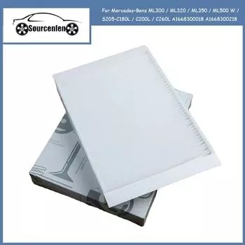 Воздушный фильтр в салон автомобиля для Mercedes-Benz ML300 ML320 ML350 ML500 W S205-C180L C200L C260L A1668300018 A1668300218