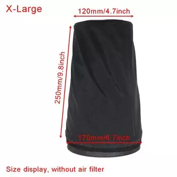 Воздушный фильтр защитный чехол Универсальный водонепроницаемый маслостойкий пыленепроницаемый для конуса потока холодного воздуха черный