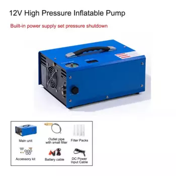 Воздушный компрессор высокого давления, портативный Электрический автомобильный компрессор, 4500Psi, 300 бар, 220 В, 110 В