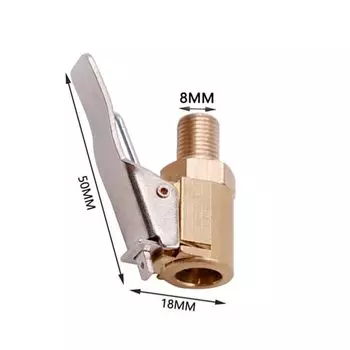 Воздушный патрон для автомобильных шин, насос для накачивания, разъем клапана, зажимной адаптер, автомобильный латунный клапан колеса 8 мм для надувного насоса