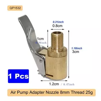 Воздушный патрон для автомобильных шин, насос для накачивания, разъем клапана, зажимной адаптер, автомобильная латунь, 6 мм, 8 мм, клапан колеса для надувного насоса