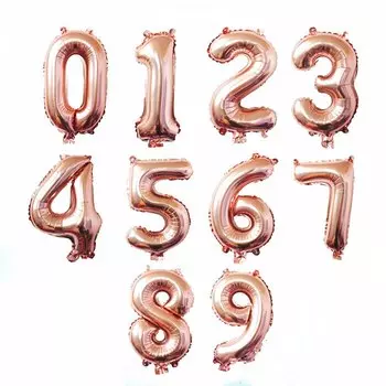 Воздушный шар из фольги с номером lrdoelk