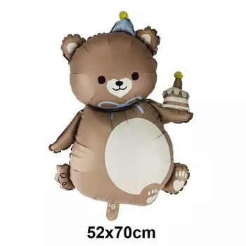 Воздушный шар с медведем PartiesTour 52*70 см