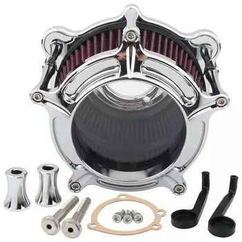 Впускной фильтр воздухоочистителя, прозрачный турбинный фильтр для Harley Twin Cam EVO Dyna FXR Softail Touring Street Glide Road Electra Glide