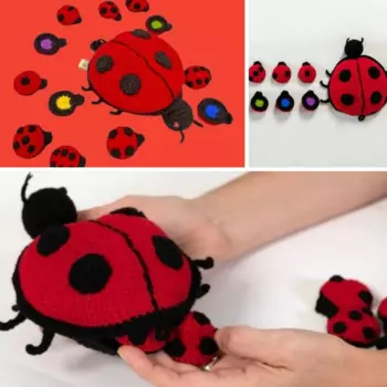 Вязаная крючком игра на память Божья коровка, игра на запоминание, физический предмет, оригинальные Развивающие игрушки для мамы и ребенка
