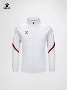 Вязаная Куртка Kelme для тренировок по футболу Мужская Весенняя Спортивная ветрозащитная куртка для бега и фитнеса 2024