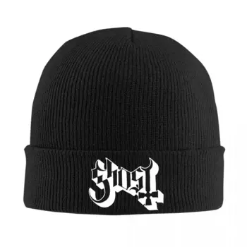 Вязаная шапка Ghost Band, женские и мужские шапочки Skullies, зимняя шапка, акриловая музыкальная кепка в стиле хэви-метал, повседневная кепка-дыня