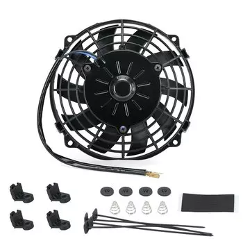 VR RACING-7 дюймов Универсальный 12 в 80 Вт Тонкий Реверсивный электрический радиатор авто вентилятор пуш-ап с монтажным комплектом тип I 7 "VR-FANI7