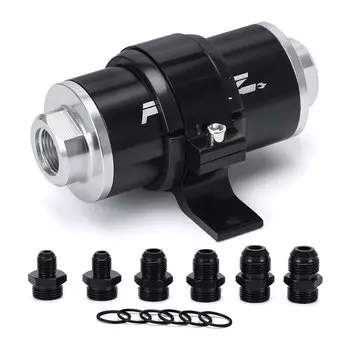 VR — универсальный линейный топливный фильтр диаметром 58 мм с адаптером AN6 AN8 AN10, фитингами 50 микрон и кронштейном топливного фильтра диаметром 60 мм для E85