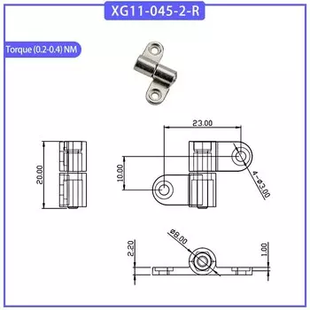 Вращающийся на 360 градусов шарнир из цинкового сплава с регулируемым крутящим моментом и свободным демпфированием позиционирования