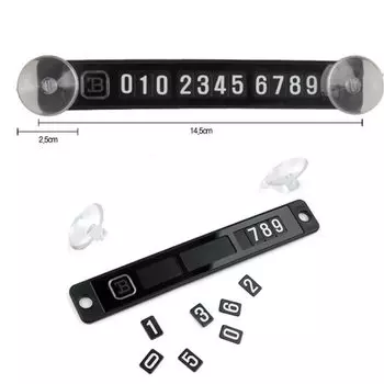 Временная парковочная карточка для автомобильного стайлинга светящийся с присосками и ночсветильник, табличка с номером телефона, автомобильная наклейка