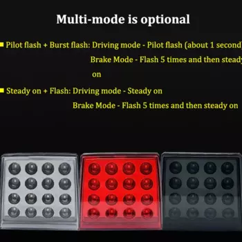 Вспышка стробоскопа F1 Стиль светодиодные стоп-сигналы для автомобиля Мотоцикл Задние задние фонари Автоматическое предупреждение Обратный стоп Лампы безопасности бампера