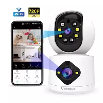 VSTARCAM беспроводная камера видеонаблюдения с двойным объективом, 720P