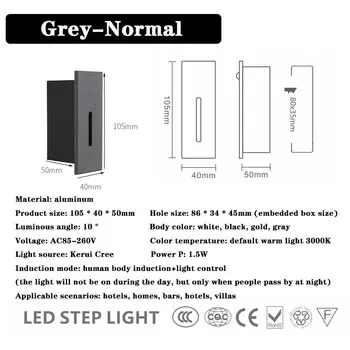 Встраиваемый LED светильник Zhengde lighting для лестницы