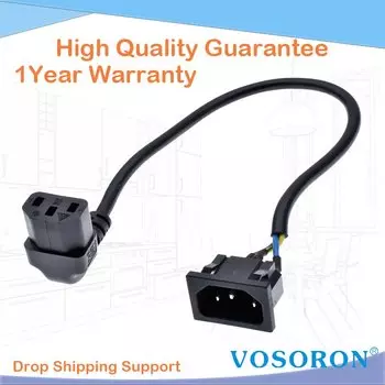 Встроенный мини-шнур питания ITX C14 под углом C13, С14 защелкивающийся в нижний угол c13, 40 см