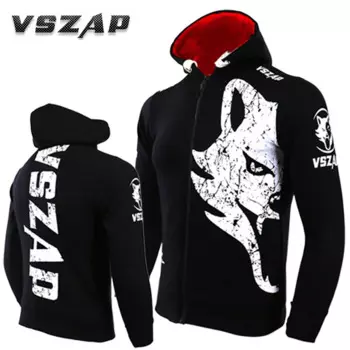 VSZAP теплая зимняя толстовка с капюшоном спортивные костюмы бой ММА тренажерный зал Футболка Бокс Фитнес Спорт Мужчины