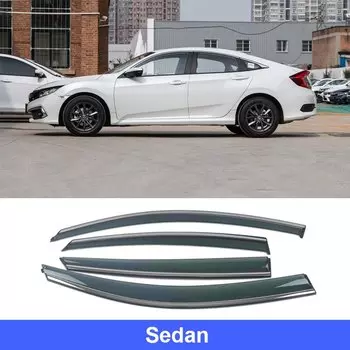 Vtear автомобильный козырек для окон дождевые навесы защита от дождя дефлектор для боковых дверей внешние аксессуары для Honda Civic 10 2016-2021
