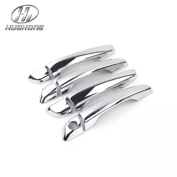 Vtear для Hyundai Solaris 2, крышка дверной ручки, хромированная дверная чаша, хромированная защита, аксессуары для стайлинга автомобилей, украшение авто