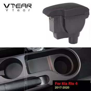 Vtear для KIA RIO 3 4 K2 Rio X-line подлокотник подкладке центральной консоли ящик для хранения подлокотник авто-Стайлинг украшения аксессуары подлокотник для запчасти на авто
