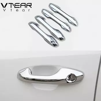 Vtear для киа рио 4 тюнинг Kia Rio 4 X-line крышка дверной ручки отделка хромированная чаша Натяжной хромированный Стайлинг автомобиля аксессуары для внешнего декора 2017-19