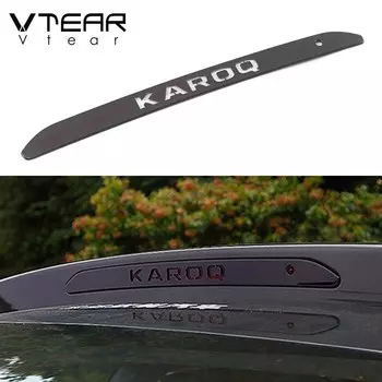Vtear для Шкода Карок Skoda Karoq задний Высокий тормозной светильник рамка для автомобиля-Стайлинг защитная накладка из нержавеющей стали тормозной светильник s Аксессуары