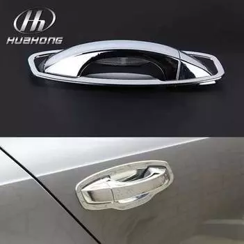 Vtear для Skoda Octavia A7, крышка дверной ручки, корпус, чаша, хромированный Стайлинг, Внешнее украшение, автомобильный аксессуар 2015-2017