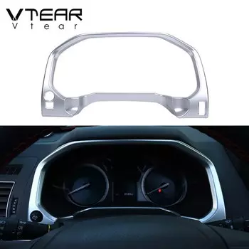 Vtear для Тойота Ланд Крузе Прадо 150, автомобильная приборная панель, круглая рамка, отделка, внутренняя крышка, украшение, аксессуары для стайлинга, запчасти