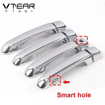 Vtear для Тойота Ланд Крузер 200, накладка на дверную ручку для наружной отделки автомобиля, декоративные аксессуары против царапин, детали рамы из АБС-пластика 2020