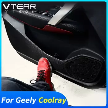 Vtear для Geely Coolray SX11 BelGee X50 наклейка на дверь автомобиля против ударов наклейка для внутренней рамы Стайлинг крышки молдинги отделка аксессуары Запчасти