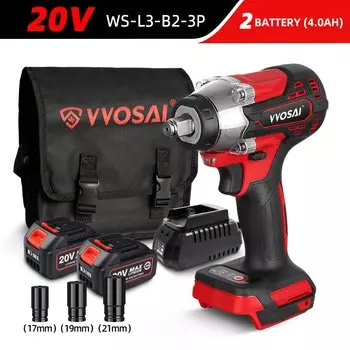 VVOSAI MT-Series 340Нм бесщёточный электрический гайковерт 20В