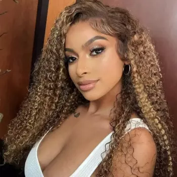 Выделите Ombre Deep Wave Lace Front Wig Человеческие волосы 13x6 HD Парик фронтальной части шнурка 180% Плотность Ombre Blonde Deep Wave Lace Front Wig
