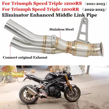 Выхлопная система для мотоцикла Triumph Speed Triple 1200 RS RR 1200RS 1200RR 2021 2022 2023, Модифицированная подключение, оригинальный глушитель