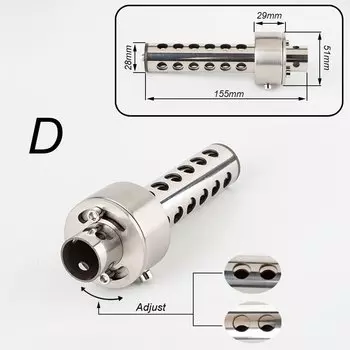 Выхлопная система мотоцикла, вращающийся регулируемый глушитель для мотоцикла, 48 мм-51 мм, глушитель DB Killer, глушитель, звуковой редуктор