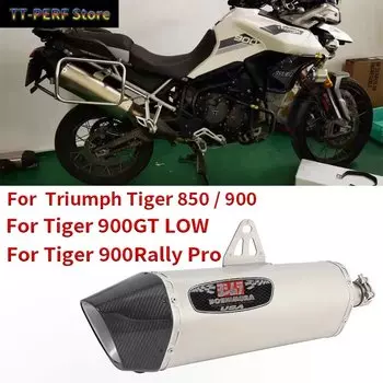 Выхлопная труба для мотоцикла Triumph Tiger 850 900 900GT Low 900Rally Pro 2020 2021, модифицированный глушитель для мотокросса