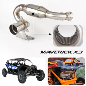 Глушитель выхлопа для мотоцикла ATV UTV для Can Am Maverick X3 Turbo R и RR Max X3 Turbo Maverick X3, глушитель 2017-2023