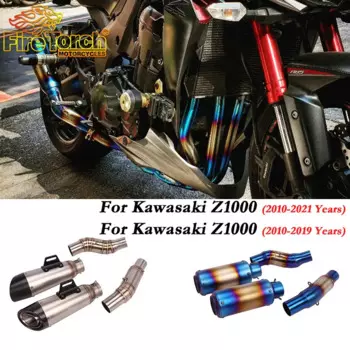 Выхлопной глушитель для мотоцикла KAWASAKI Z1000 Z1000SX 2010-2021 GP, из нержавеющей стали, 51 мм