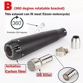 Выхлопной глушитель для мотоцикла, труба, модифицированная система для вулкан S 650 для REBEL 500 SR400 W800, универсальная винтажная выхлопная труба