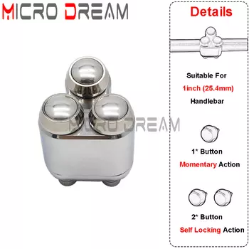Выключатель без фиксации универсальный переключатель для Harley Chopper Cafe Racer мотоцикла 1 "7/8" Bar самоблокирующиеся переключатели 22/25 мм 3 кнопки