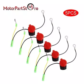 Выключатель остановки двигателя, аварийный выключатель двигателя для Honda GX120 GX160 GX200 GX240 GX270 GX340 GX390, культиватор для газонокосилки, упаковка из 5 шт.