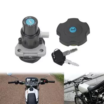 Выключатель зажигания мотоцикла, комплект ключей блокировки топливного бака, черного цвета для Yamaha XT225 Serow 225 XT600 90-95 TW200 03-17 DT200 DT200R