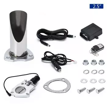 Вырез 2,5 дюйма/3,0 дюйма, выхлопной коллектор из нержавеющей стали, вырезанный коллектор, электрический клапан, комплект глушителя PQY-CT12/13