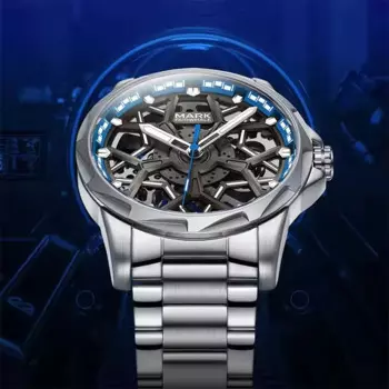 Высочайшее качество с турбийоном, автоматические механические наручные часы, мужские часы из нержавеющей стали, роскошные деловые водонепроницаемые часы со скелетом