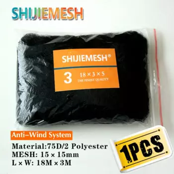 Сетка от птиц SHIJIEMESH черная 18х3 м
