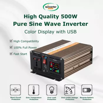 Высокое качество, 500 Вт, 600 Вт, чистая синусоида, 12 В, 24 В, 48 В постоянного тока в переменный ток, 110 В, 220 В, автомобильные преобразователи, автономный инвертор, 600 Вт