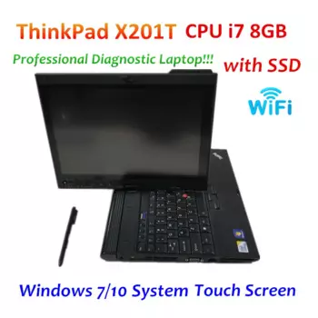 Высокое Качество для Lenovo ThinkPad X201T i7 CPU 8 Гб Ram ноутбук с SSD для Alldata Vivid цех MB Star C4 C5 диагностические инструменты