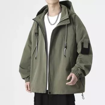 Высокое качество Harajuku ветровка с капюшоном мужская куртка-бомбер с несколькими карманами военная тактическая уличная уличная одежда ветрозащитные пальто новые