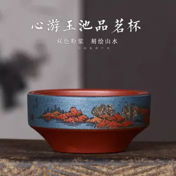 Высокое качество! Известная глиняная чайная чашка Yixing ручная роспись пейзаж чайная чашка мастер чайная чашка новый чайный набор